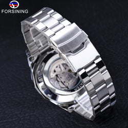 Forsining Stainless Steel Skeleton Mechanical Watch