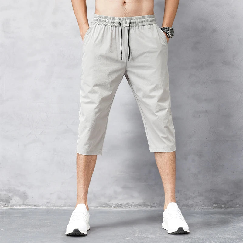 Men's Ice Feel Breathable Stretch Cropped Shorts