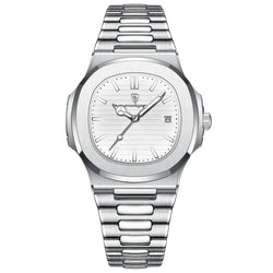POEDAGAR Square Luminous Date Quartz Watch