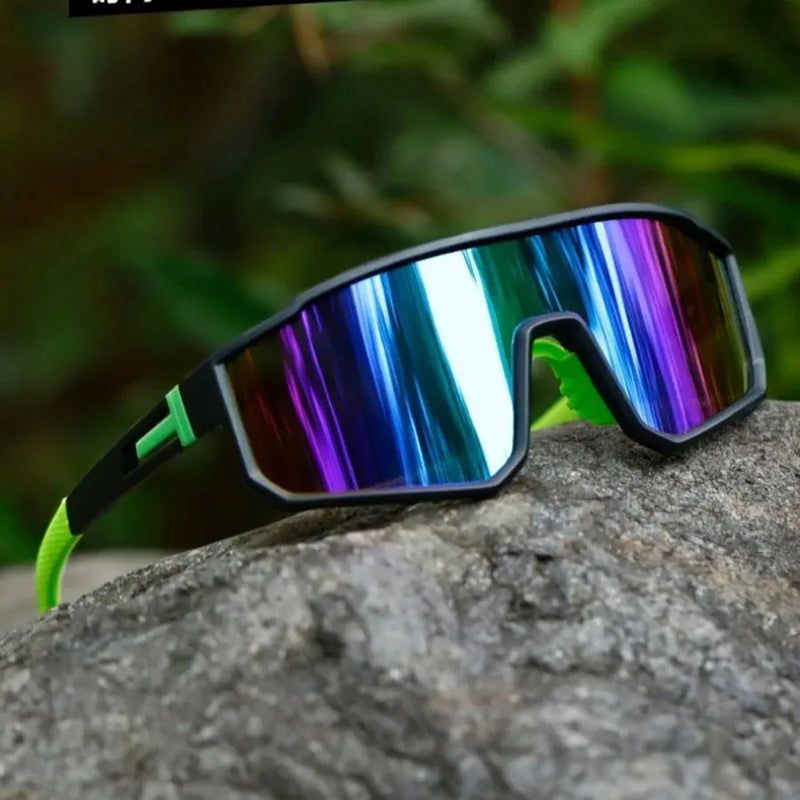 Oversized Windproof Cycling Sunglasses - Color Coated Sports Eyewear