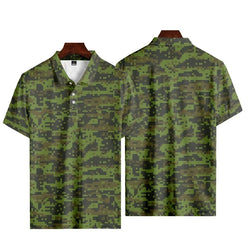 Men's 3D Camo Streetwear Short Sleeve Polo Shirt