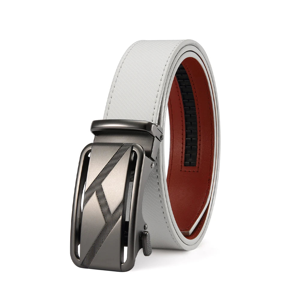Men's Alloy Square Buckle Business Leather Belt