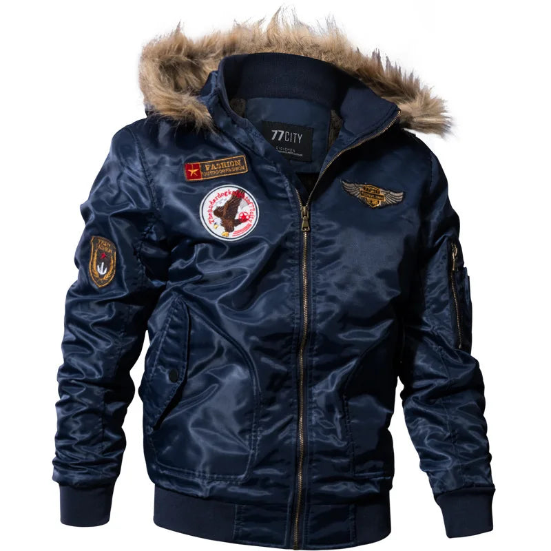 DIMUSI Men's Thick Padded Parka Jacket - Warm Hooded Tactical Coat