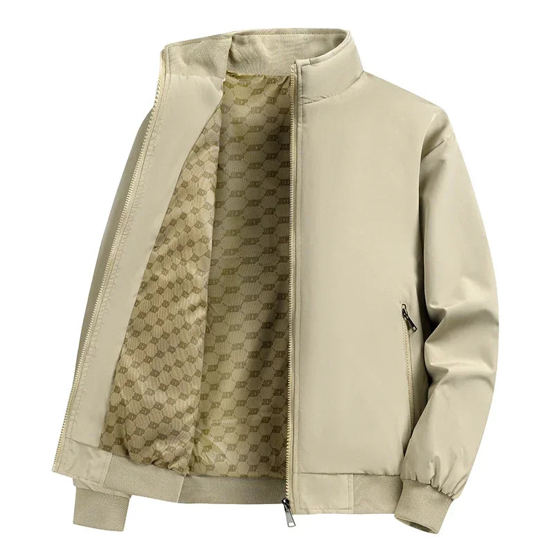 Men's Plus Size Windproof Bomber Jacket - Waterproof Stand Collar Coat