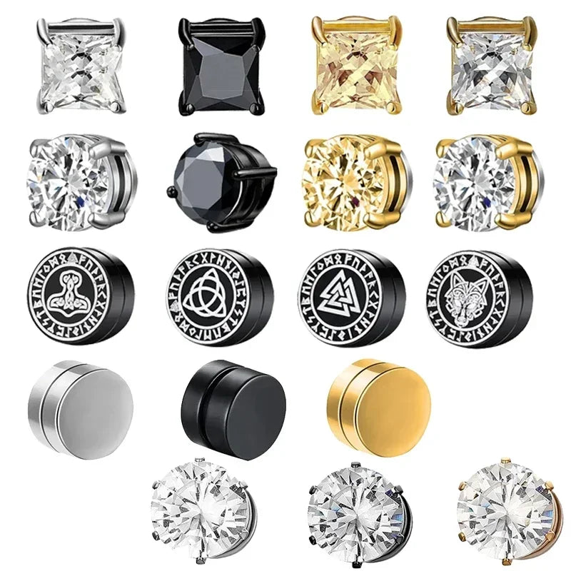 Crystal Magnetic Non-Piercing Ear Studs