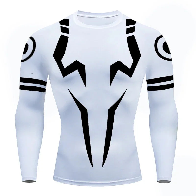 Men's Anime 3D Print Long Sleeve Compression Shirt