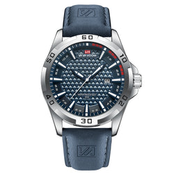 VA VA VOOM Military Calendar Leather Quartz Watch