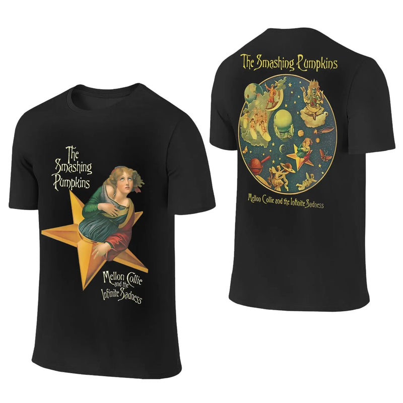Oversized Smashing Pumpkins Band Print Cotton T-Shirt