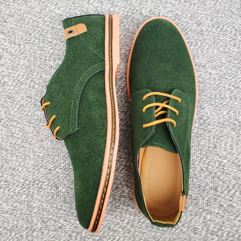 Men's Suede Leather Casual Oxford Sneakers