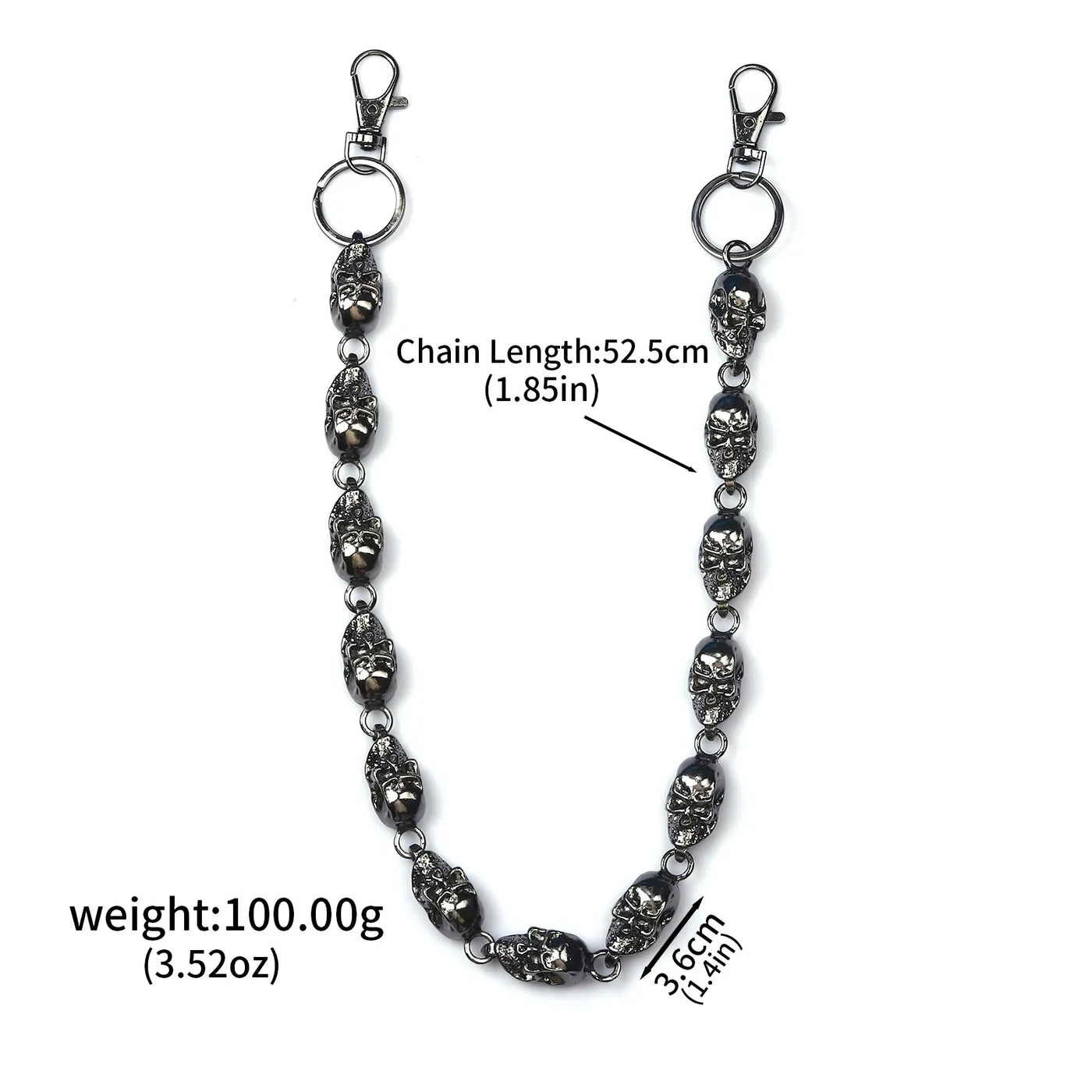 Vintage Punk Skull Heavy Waist Chain Accessory