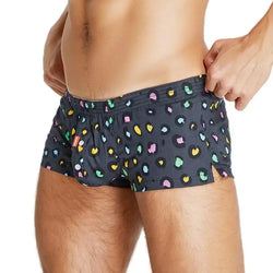 SEOBEAN Men's Cotton Plaid Boxer Shorts - Loose Lounge Fit