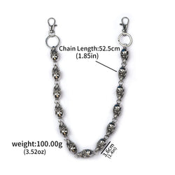 Vintage Punk Skull Heavy Waist Chain Accessory