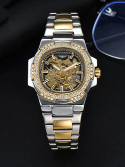 Men's Stainless Steel Skeleton Automatic Watch