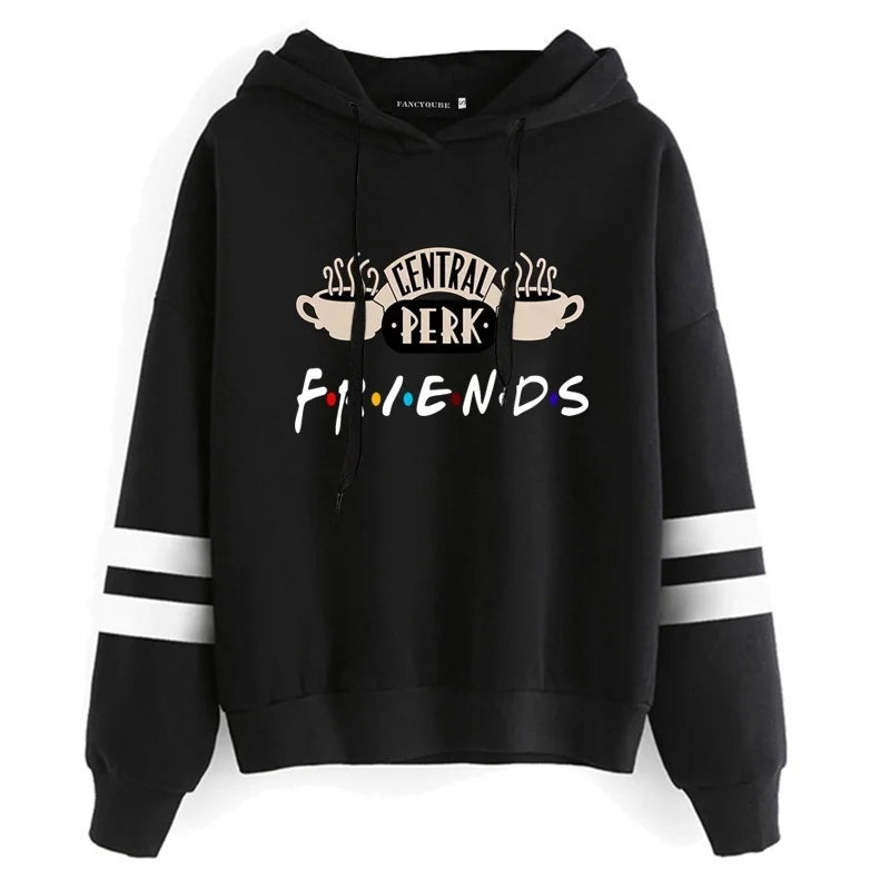Women's Coffee Print Casual Hoodie - Autumn Winter Pullover Sweatshirt