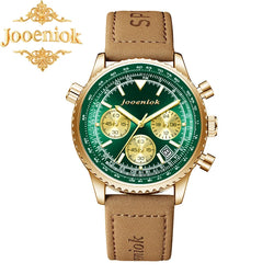 Men's Luminous Chronograph Leather Quartz Watch