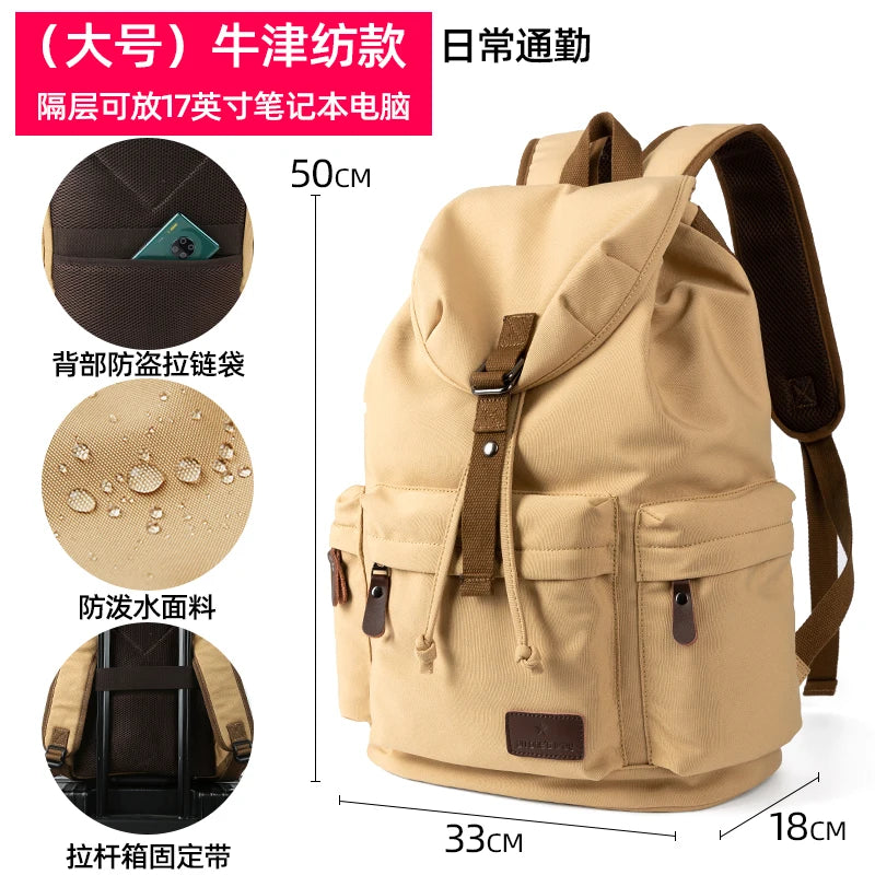 MOYYI Vintage 15.6-Inch Laptop Backpack