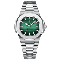 POEDAGAR Square Luminous Date Quartz Watch