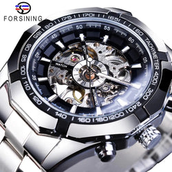 Forsining Stainless Steel Skeleton Mechanical Watch