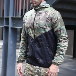 Men's Lightweight Tactical Camo Bomber Windbreaker Jacket