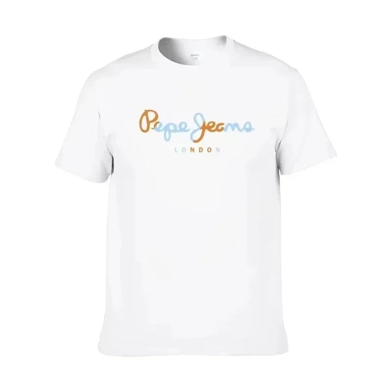 Men's Gradient Letter Print Crew Neck T-Shirt