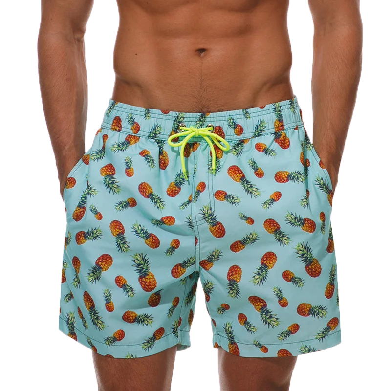 DATIFER Men's Printed Surf Shorts With Mesh Liner