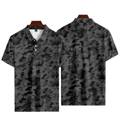 Men's 3D Camo Streetwear Short Sleeve Polo Shirt