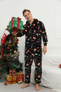Men's Camo Fleece Hooded Onesie Jumpsuit