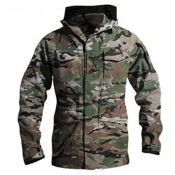 Men's M65 Waterproof Hooded Military Windbreaker Jacket