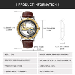Golden Bridge Skeleton Automatic Mechanical Watch
