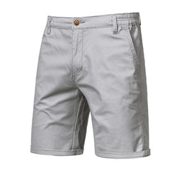 Men's 100% Cotton Solid Beach Shorts - Elastic Waist Casual Fit