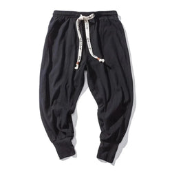 Men's Cotton Linen Drop-Crotch Harem Jogger Pants