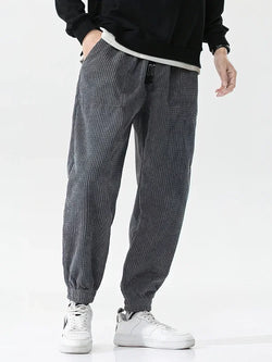 Men's Baggy Corduroy Thermal Jogger Sweatpants